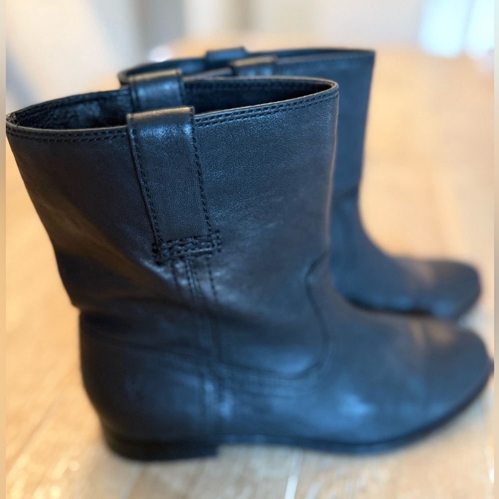 Frye Classic Black Women's Mid-Calf Leather Anna Boots 8.5 - Picture 2 of 11